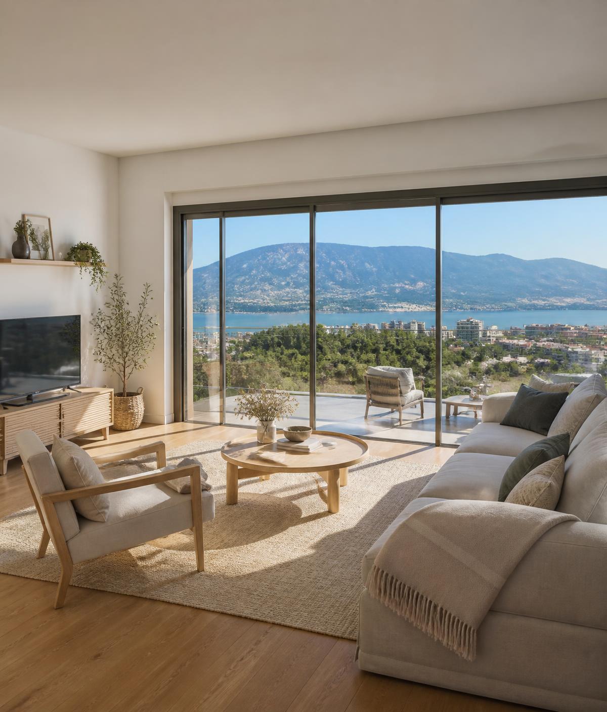 Appartement lumineux en zone frontalière avec vue sur les montagnes